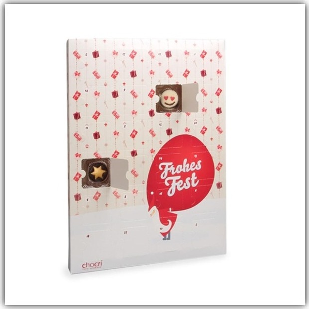 Adventskalender mit Schoko-Cups